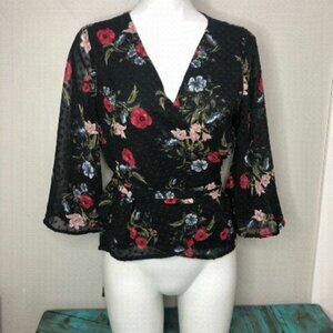 DYNAMITE Floral Wrap blouse Medium